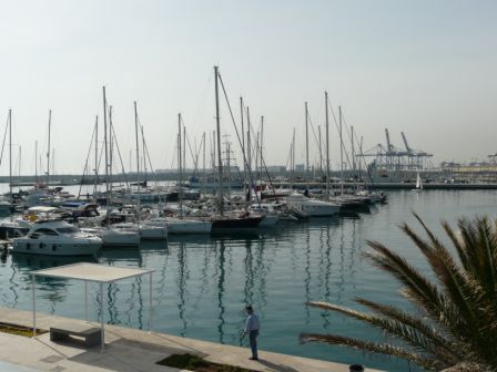 der Hafen von Valencia - hier fand auch schon zweimal der Americas Cup statt