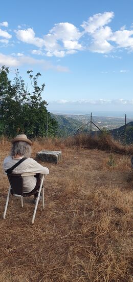 Internet-Café with a view. Hier ist der Empfang am besten.