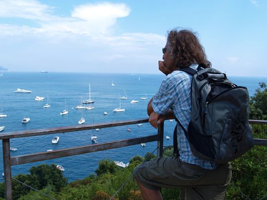 Blick auf den Yachtparkplatz rund um die Isola Palmaria