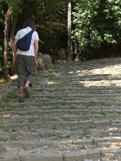 Der Aufstieg nach Motovun strengt an, lohnt sich aber.