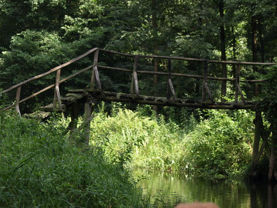 Diese Brücken wurden früher viel genutzt, um auf die Weiden zwischen den Fließen zu gelangen. Heute sind sie eher romantische Hingucker.