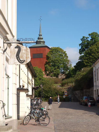 Gasse im beschaulichen Städtchen Nyköping.