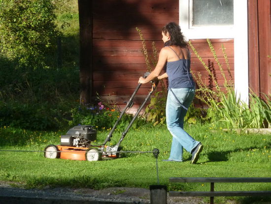 Husqvarna und ich in Aktion (Foto: A. Braun).
