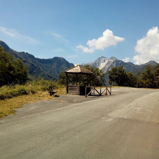 Ein Schutzhüttchen, leider ohne Bewirtung.
