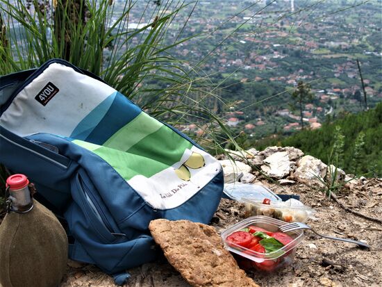 Selbst ist die Pfalzwanderin: alles dabei.