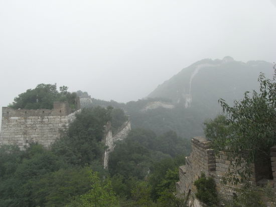 hoch und runter auf der Mauer