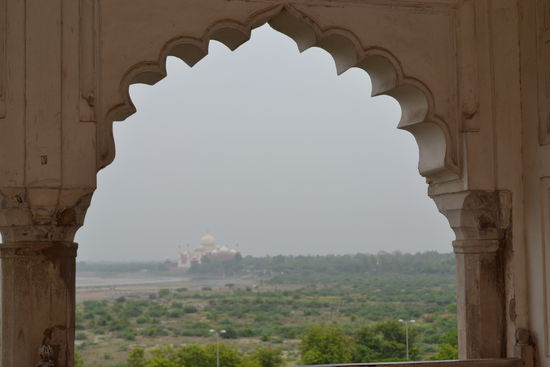 Blick aufs Taj Mahal