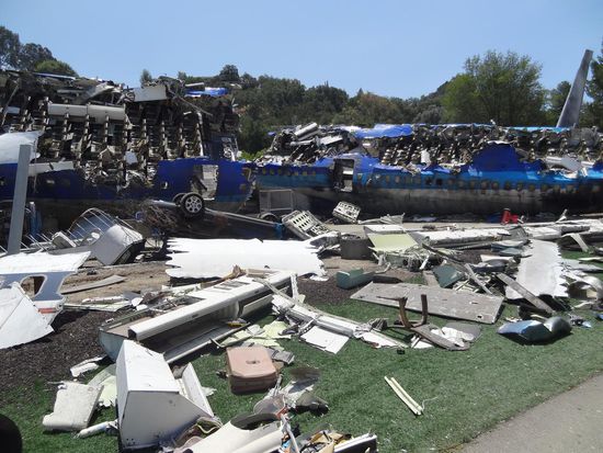 Zum Glück saßen wir nicht in diesem Flugzeug!