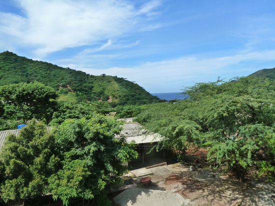 Ausblick von unserem Hostel auf die umliegende Landschaft