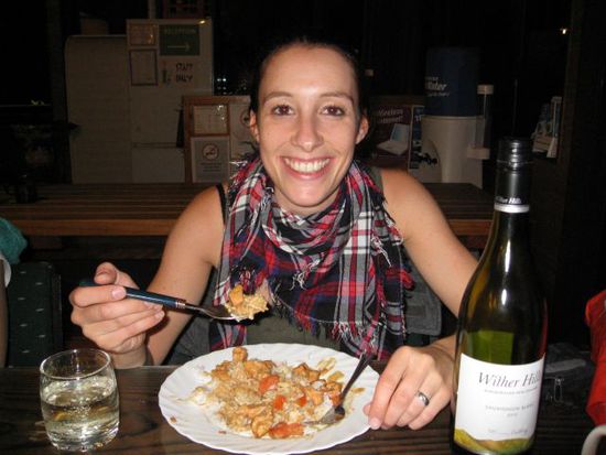 in Waitomo (da waren wir in einem wunderschönem Landhaus-hostel)
Und wir haben lecker gekocht (was wir jeden abend machen- toll)