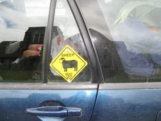 HA, ganz wichtig: das Schafs-Schild !!!