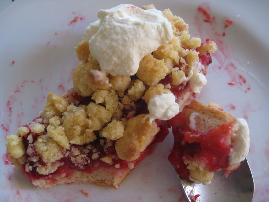 Letztes halbes Stück von dem leckeren Pflaumenkuchen den ich mit Jo gebacken habe