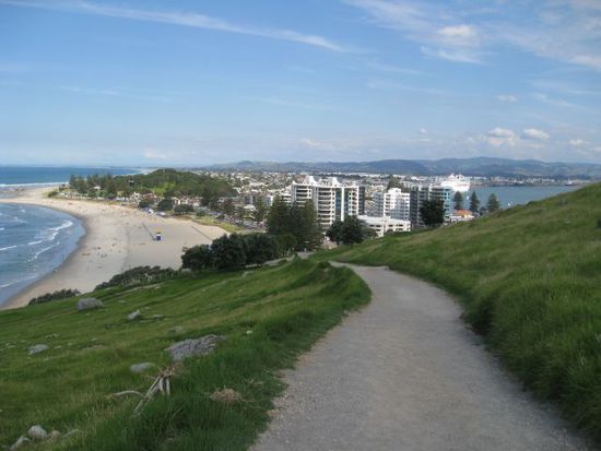 Blick vom Mt. Manganui in Tauranga....(am Anfang)