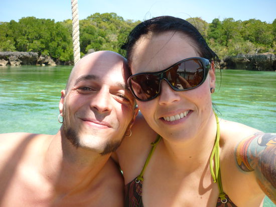 Herzblatt und ich in der Mangrovenlagune