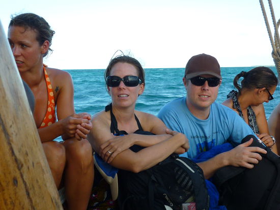 Tinna, Karen und Ryan, ein Teil der Safari Blue Truppe. Einfach tolle Leute!