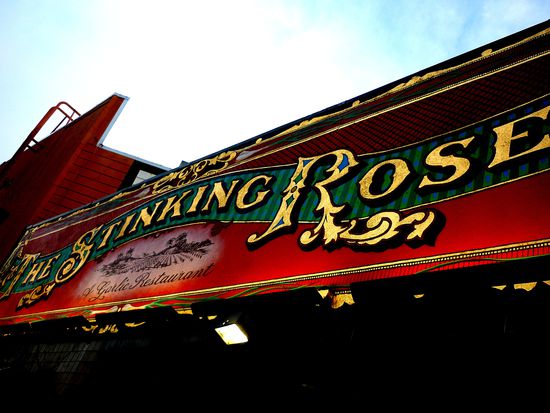 Restaurant für Knoblauch mit Beilage