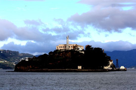 Alcatraz von der Fähre aus