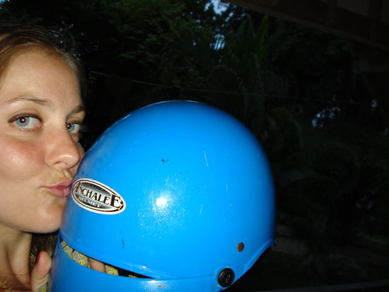 I love to ride my motorbike...