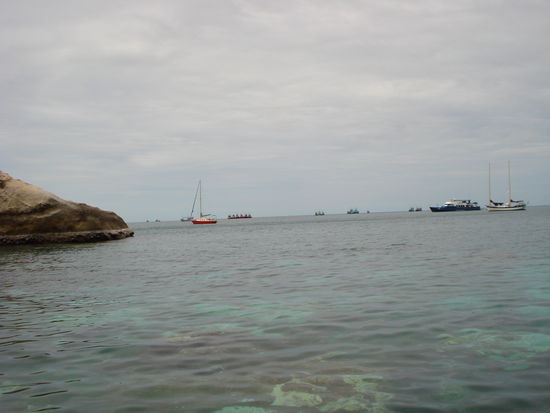 Aussicht vom Strand, dessen Namen ich nicht mehr weiss