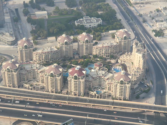 unser Hotel einmal von oben gesehen