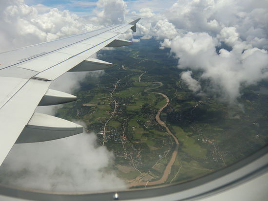 Anflug Chiang Mai bei ganz guten Wetter