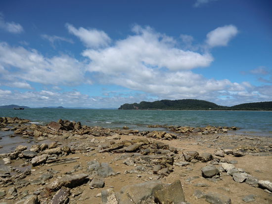 wir kommen wieder mal an ein Geröllfeld.