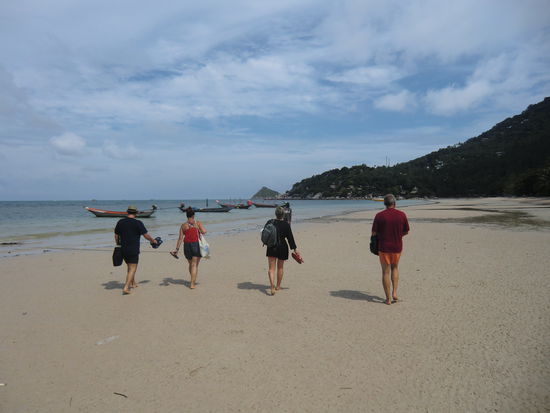 auf dem Weg zum Boot