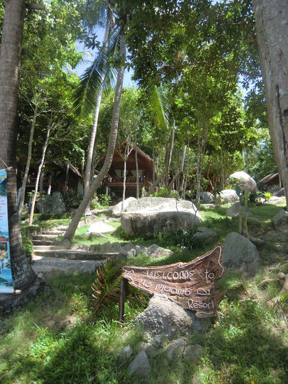 noch ein Blick auf die Hütten am Hang für ab 2500 THB