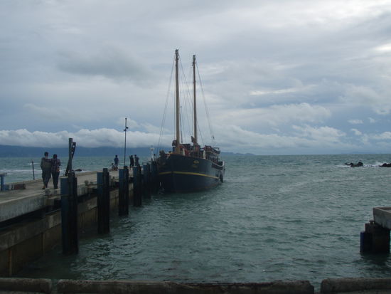 das ist der Ausblick von dem ersten Boot