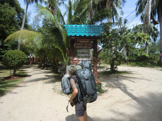 bis wir wieder vollbepackt am Resort angekommen sind