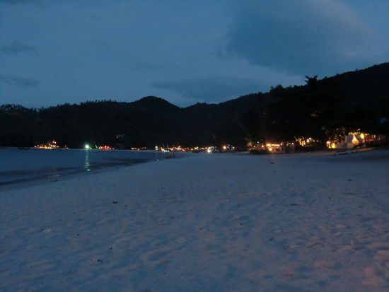 Abendstimmung am Strandabschnitt rechtsseitig