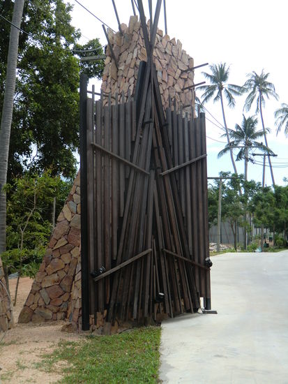 sieht aus ein Tor eines Fort's