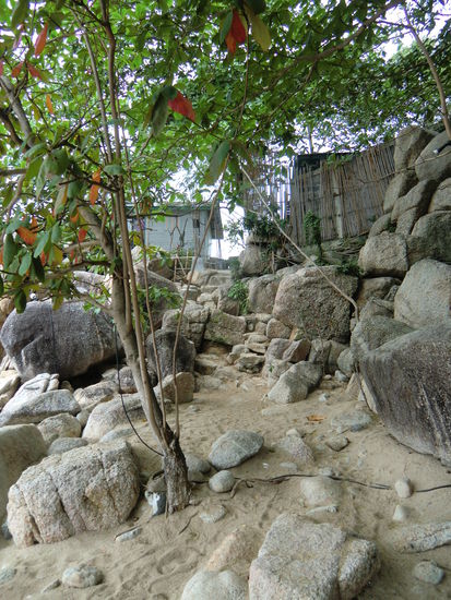 wieder zurück über die Felsen