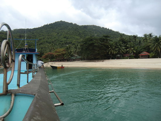 Auf zur Passagieraufnahme am "Than Sadej"