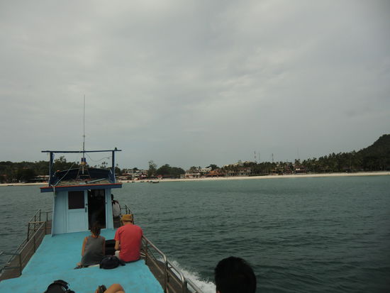 der Strand von "Haad Rin" kommt in Sicht...