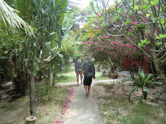 der Hauptweg durch das Resort zum Strand