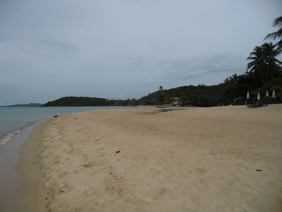 das Ende des Strandes fast erreicht