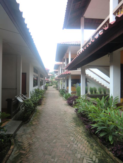 der Weg zur Reception und zum Strand