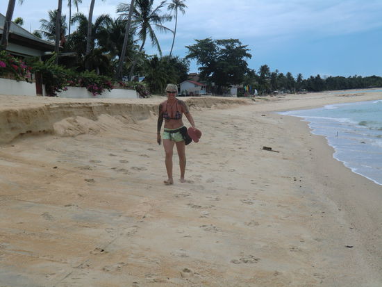 der Strand wird schmaler und schmaler...