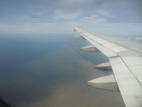 es dauert nicht lange und die Küste vom Festland kommt in Sicht