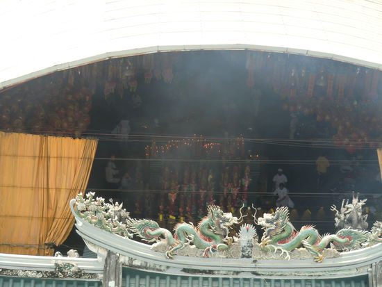 Rauch aus dem chinesischen Tempel