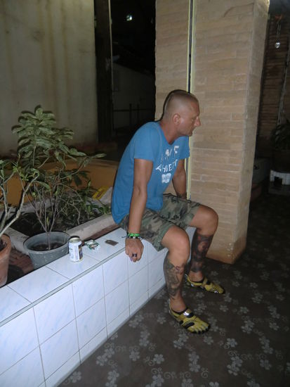 völlig fertig am Ziel angekommen 