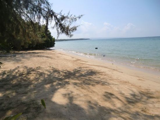der Strand am Resort, den wir nicht betreten