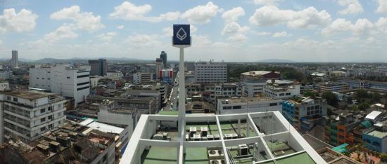 vom Flur aus hatte man dann diese Aussicht über Hat Yai