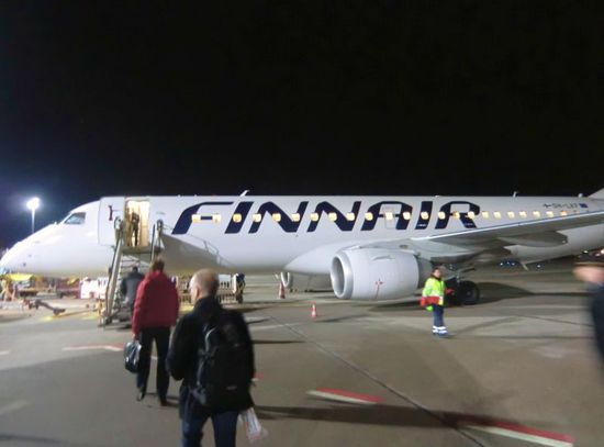 unser Flieger der FINNAIR