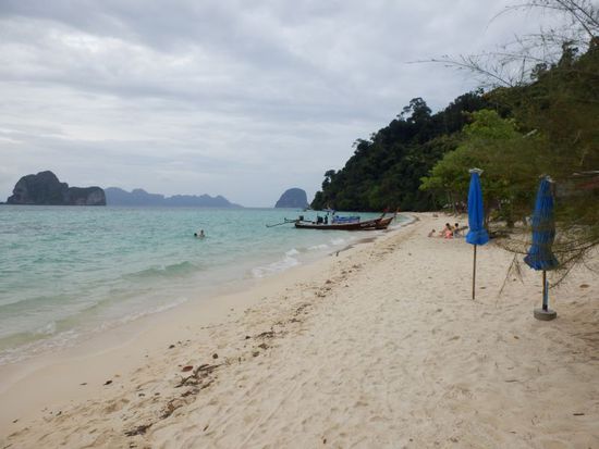der Strand zur Rechten