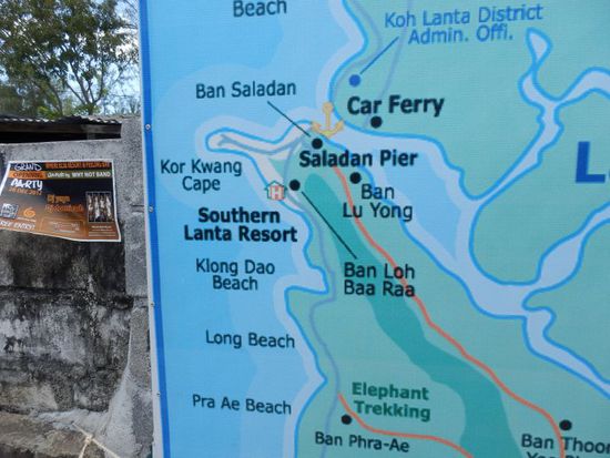 am Pra Ae Beach sind wir los gelaufen, bis zum Kor Kwang Cape und weiter bis Saladan Pier.