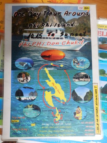 die heutige Route mit dem Boot