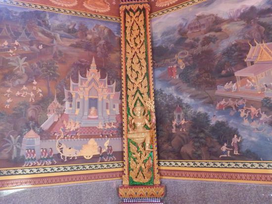 Wandbild im Wat Bang Riang