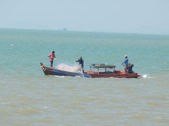 Fischer bei der Arbeit